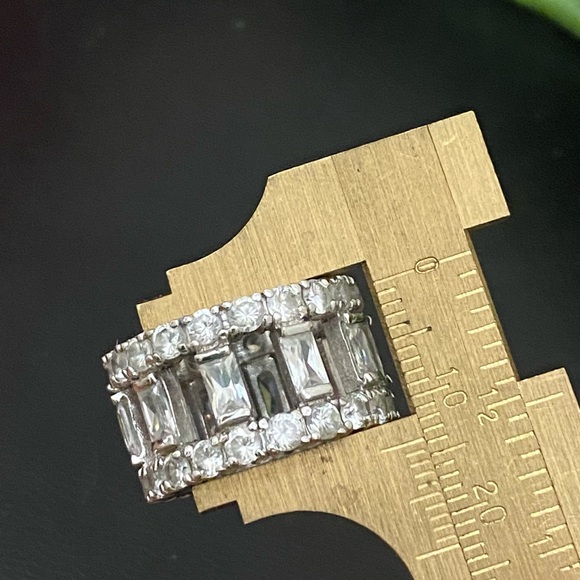 925 RSE Silver Cubic Zirconia Eternity Ring Size 7 11.1g - Picture 12 of 16